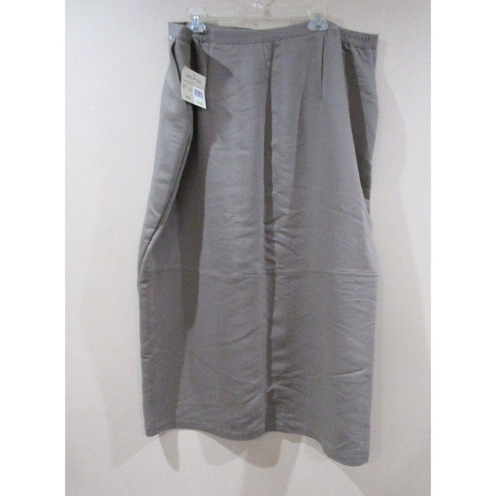 NWT White Stage Khaki Skirt Women 24W Brown WSO45434 Lead MSRP 16.96